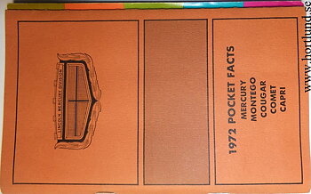 1972 Mercury Pocket Facts