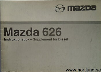 1999 Mazda 626 Diesel supplement Instruktionsbok