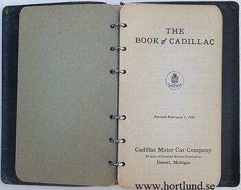 1924 Cadillac V-63 The Book of Cadillac