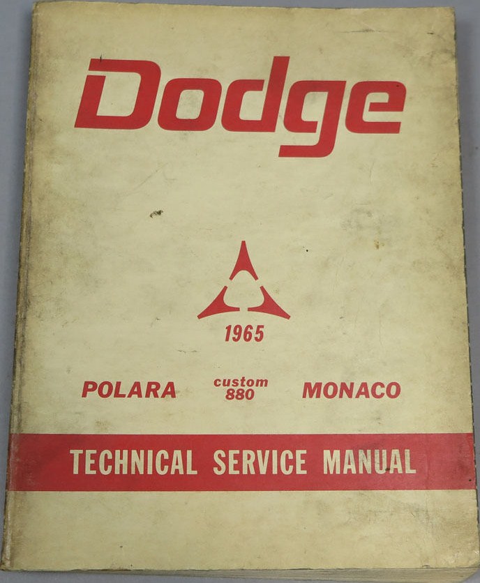 1965 Dodge Service Manual Polara & Monaco