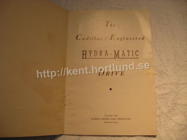 1941 Cadillac Engineered Hydra-Matic Drive - 2