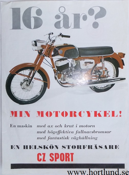 1970 CZ 125-175 Sport broschyr