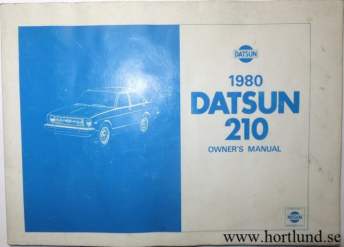 1980 Datsun 210 Owner's Manual