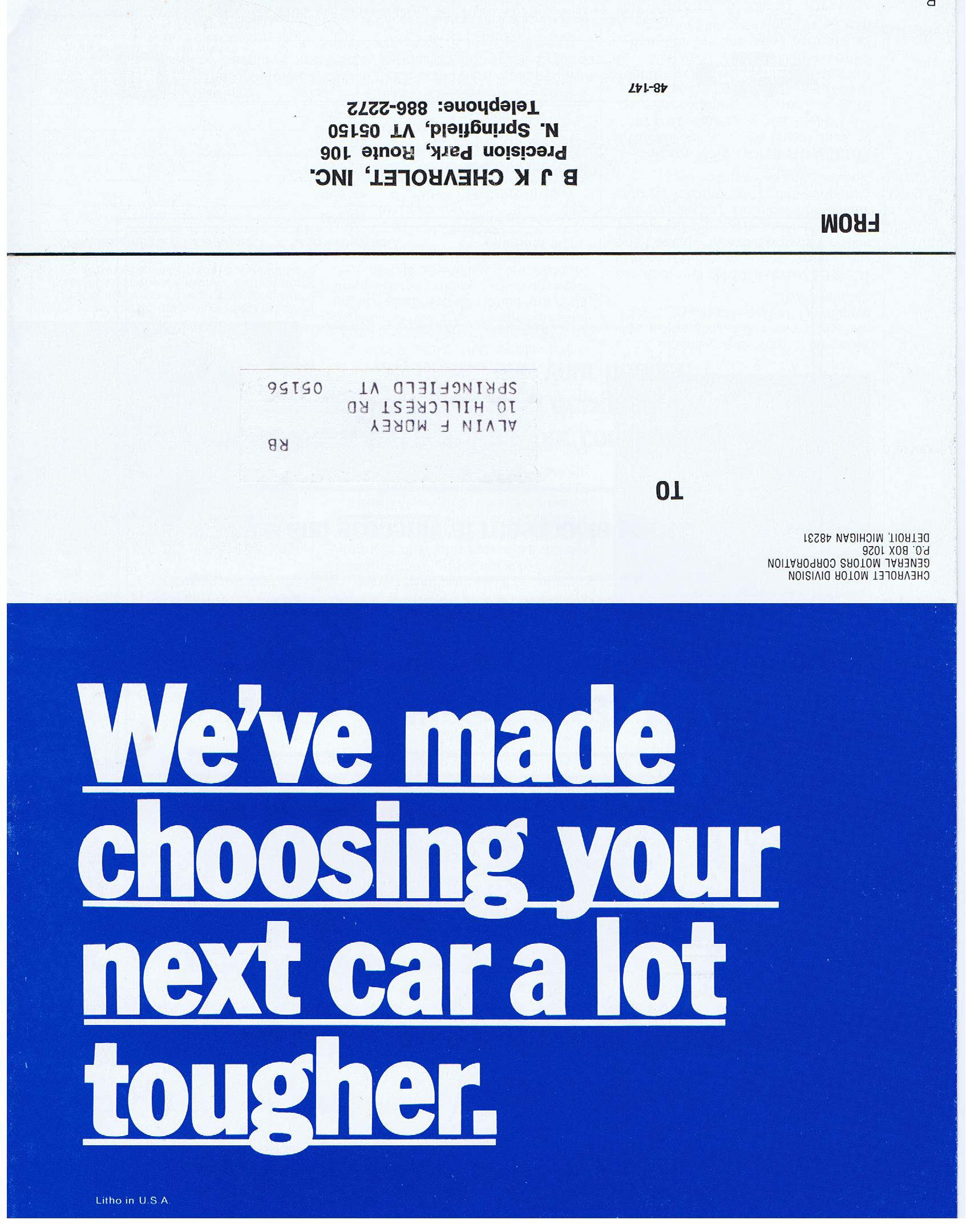 1980 Chevrolet Mailer