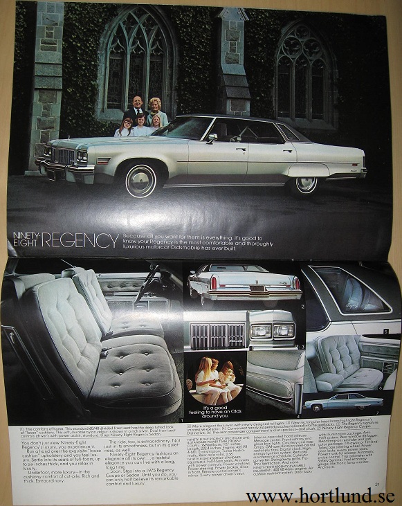 1975 Oldsmobile stor broschyr alla modeller - 2