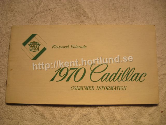1970 Cadillac Fleetwood Eldorado Consumer information