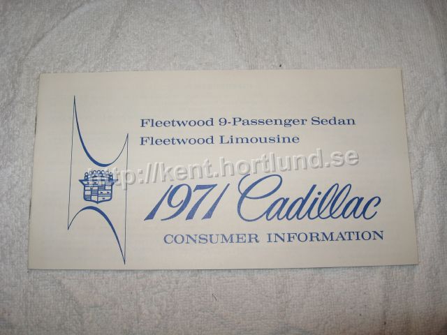 1971 Cadillac Fleetwood Limousine Consumer information