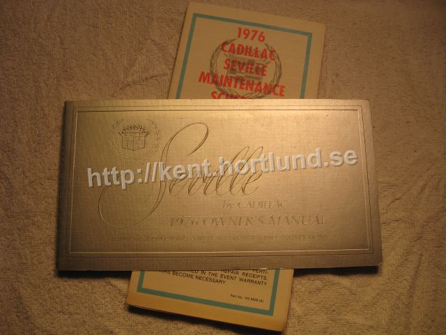 1976 Cadillac Seville Owners Manual