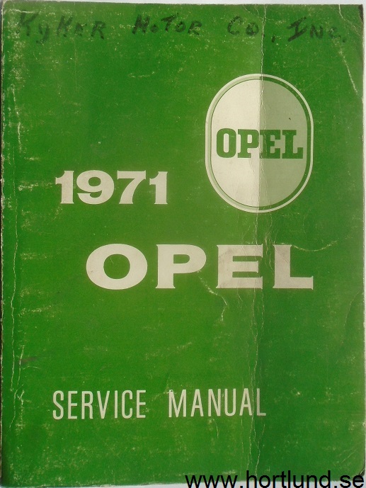 1971 Opel Service Manual