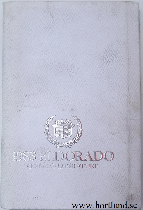 1983 Cadillac Eldorado Owners Manual, Warranty information, Maintenance Schedule, Consumer Information including original envelope