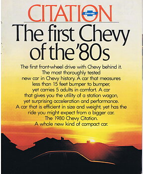 1980 Chevrolet Citation the first Chevy of the 80's