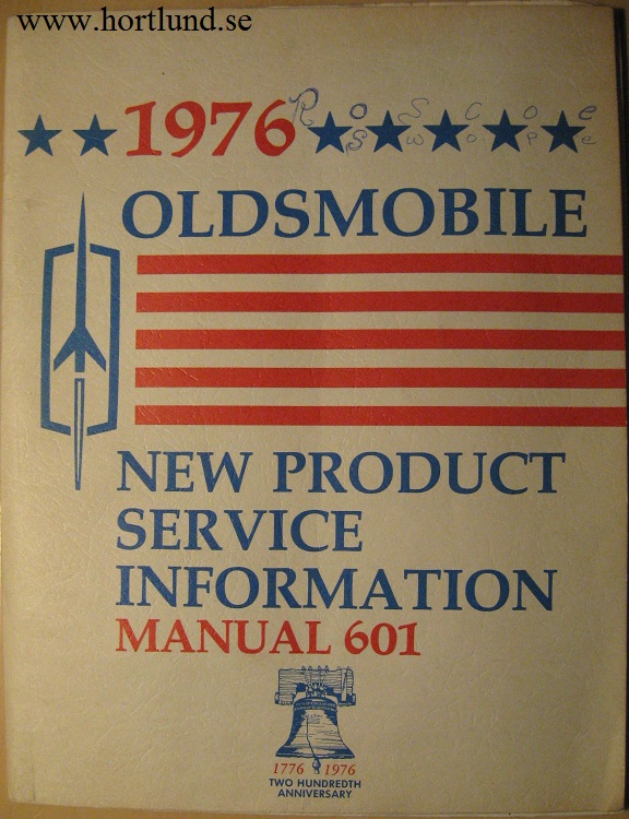 1976 Oldsmobile New Product Service Information alla modeller