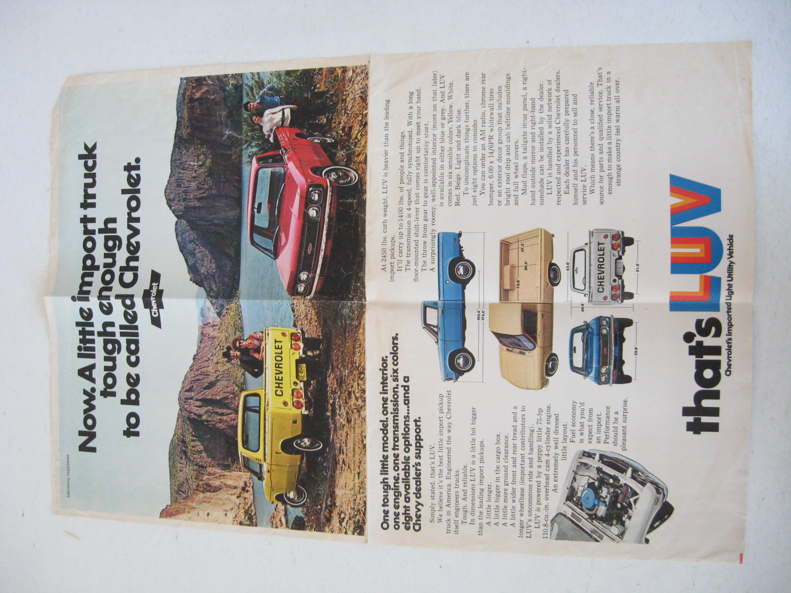 1980 Chevrolet Truck LUV Tidningsbilaga