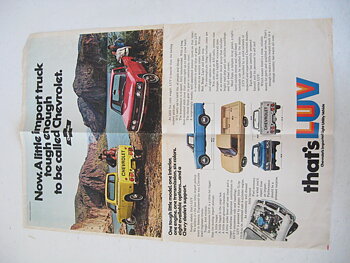 1980 Chevrolet Truck LUV Tidningsbilaga