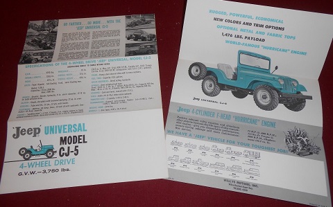 1960 Jeep CJ-5 broschyr