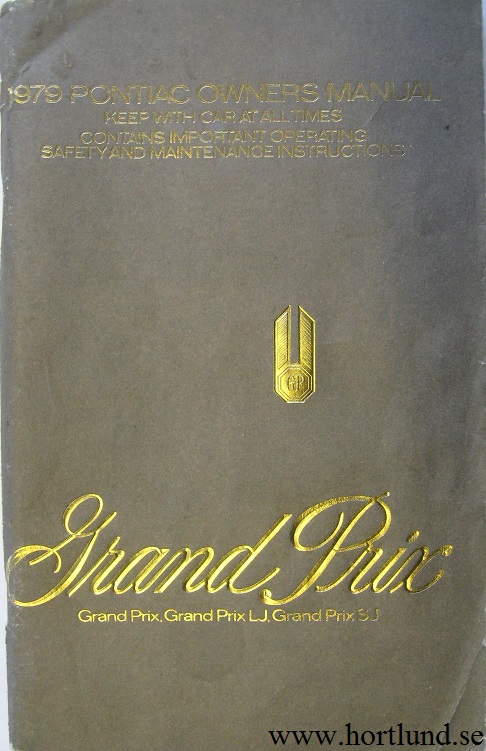 1979 Pontiac Grand Prix Owner's Manual