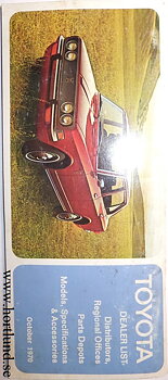 1971 Toyota Dealer list