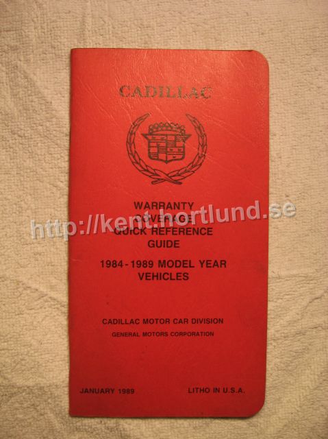 1984-1989 Cadillac Warranty Coverage