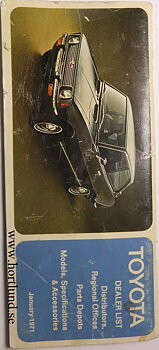 1971 Toyota Dealer list 2:dra utg