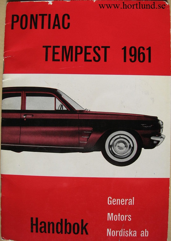 1961 Pontiac Tempest Handbok svensk