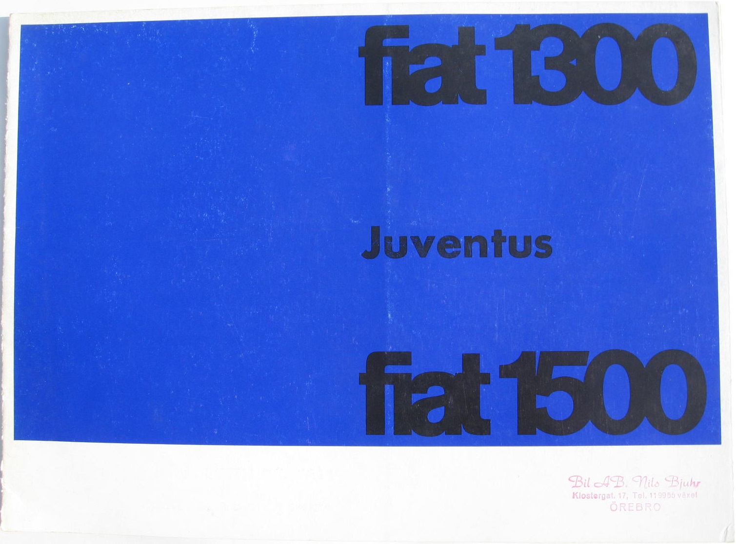 1961 - 1963 Fiat 1300 1500 Juventus broschyr