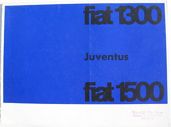 1961 - 1963 Fiat 1300 1500 Juventus broschyr
