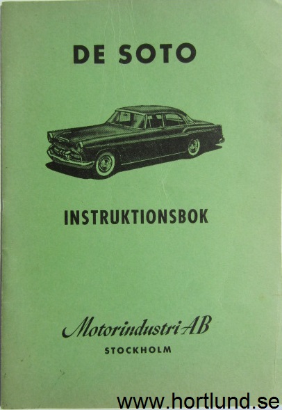 1955 De Soto Instruktionsbok svensk