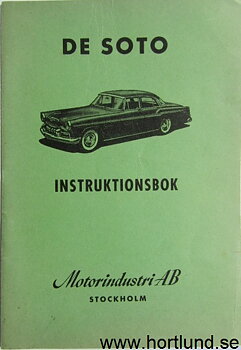 1955 De Soto Instruktionsbok svensk