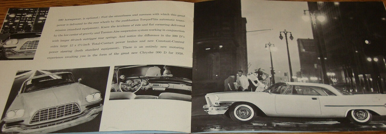 1958 Chrysler 300 D broschyr - 2