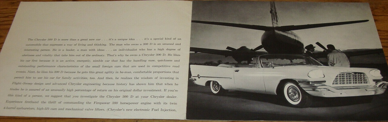 1958 Chrysler 300 D broschyr - 3