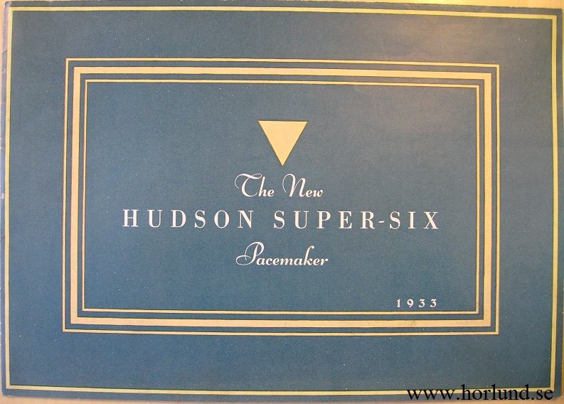 1933 Hudson Super-Six broschyr