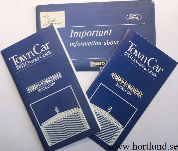 1983 Lincoln Town Car Owners Manual