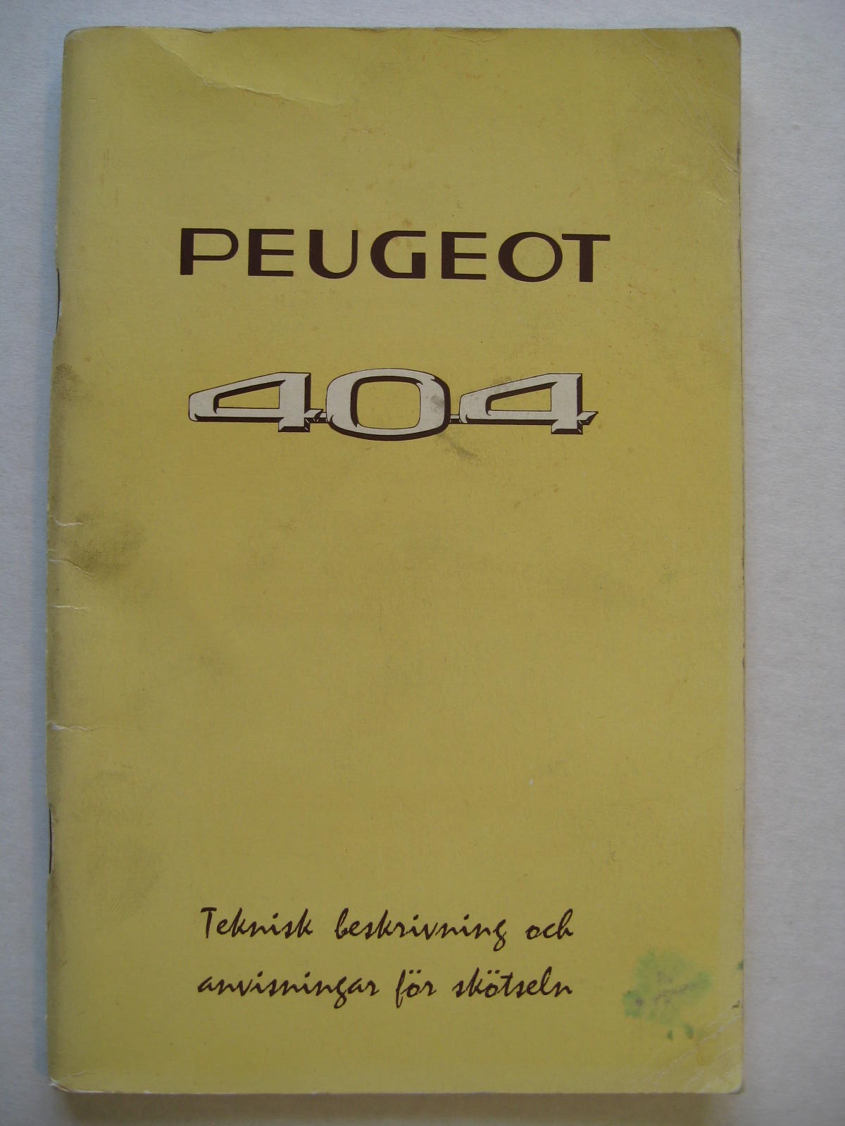 1967 1968 Peugeot 404 Instruktionsbok