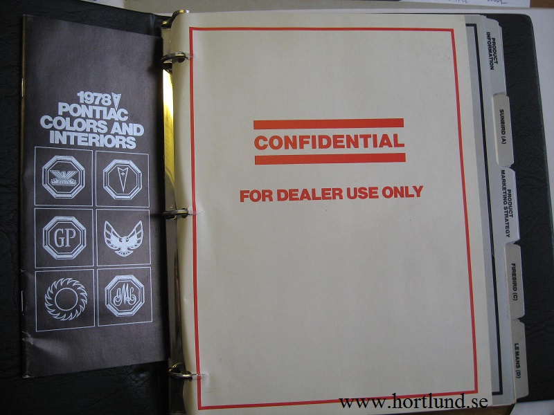 1978 Pontiac Product Manual - 2