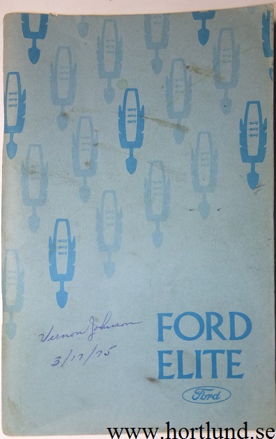 1975 Ford Elite Owners Manual
