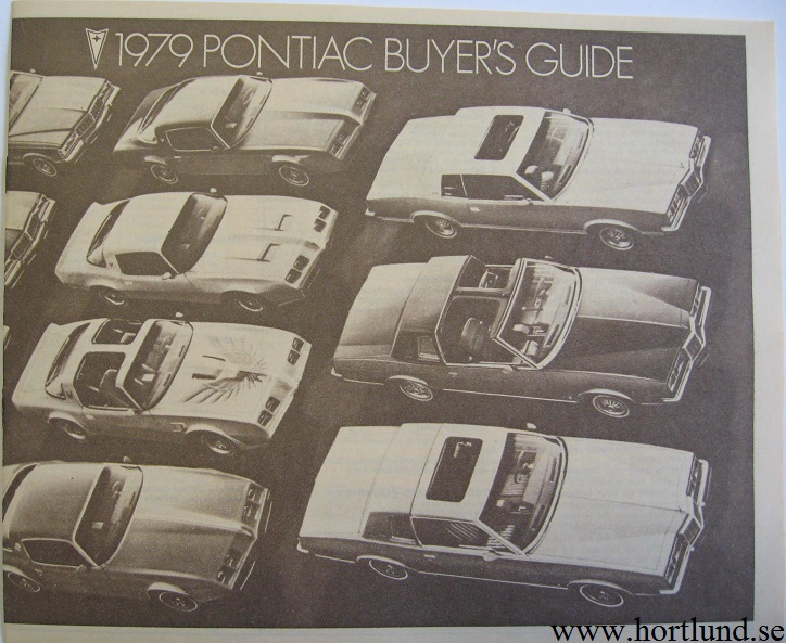 1979 Pontiac Buyer's Guide alla modeller broschyr