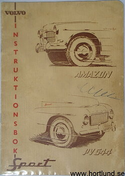 1958-1959 Volvo Amazon Sport och PV 544 Sport Instruktionsbok