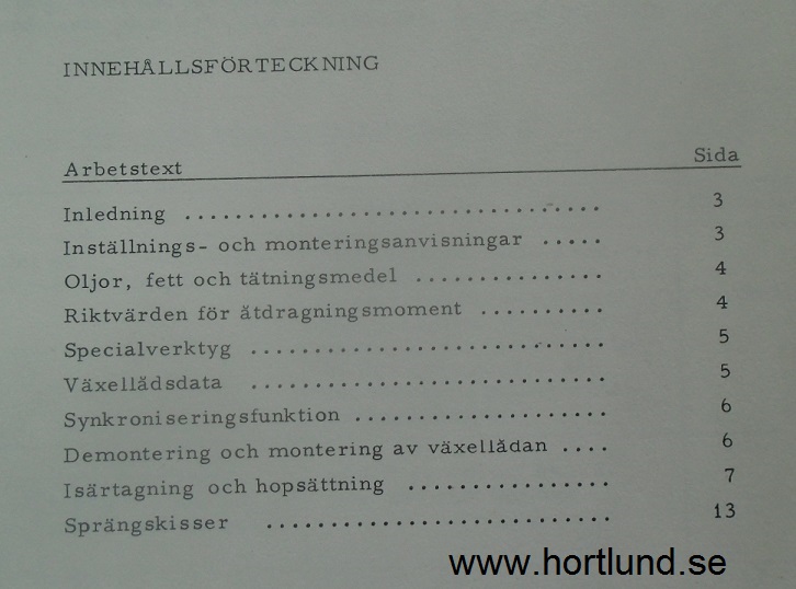 1970 Opel Truck Servicehandbok Växellåda S4-18/3 - 2