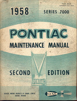 1958 Pontiac Pathfinder Strato-Chief Laurentian and Safari Maintenance Manual
