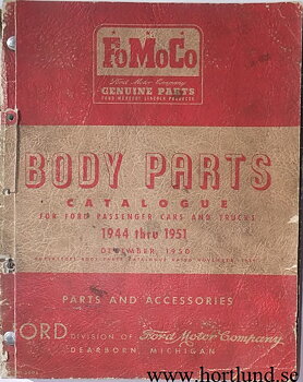 1944-1951 Ford cars and Trucks  Body Parts Catalogue