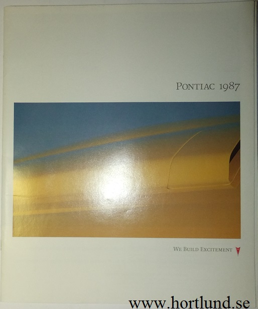 1987 Pontiac broschyr alla modeller