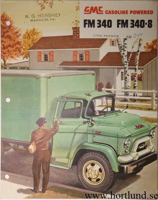 1955 GMC FM340 FM340-8  Truck Broschyr