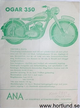 1948-49 Ogar 350 broschyr