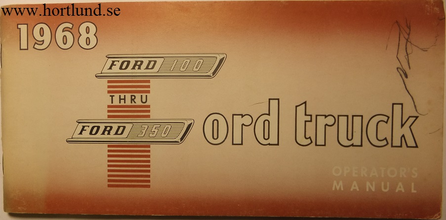 1968 Ford Truck 100-350 Operator's Manual