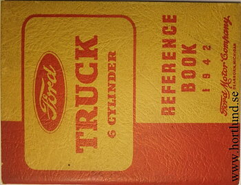 1942 Ford Truck 6 cylinder Reference Book