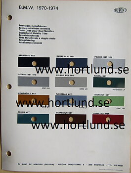 1970-1974 BMW Du Pont lackkarta