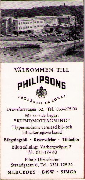1964 Philipsons broschyr