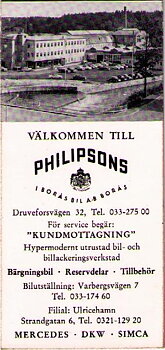 1964 Philipsons broschyr