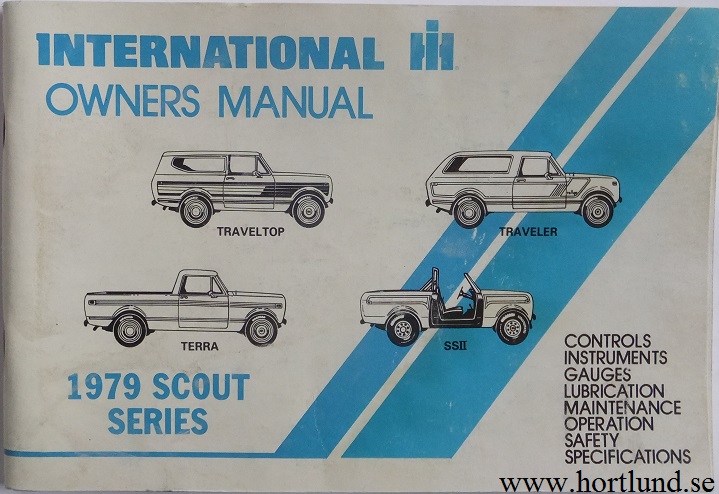 1979 International Scout Owner's Manual Set