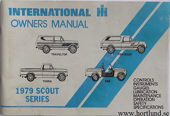 1979 International Scout Owner's Manual Set